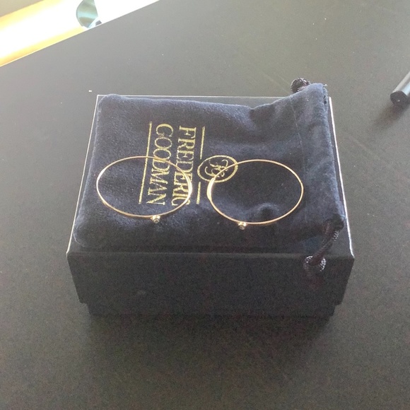 LANA diamond stud hoop earrings - Picture 1 of 2